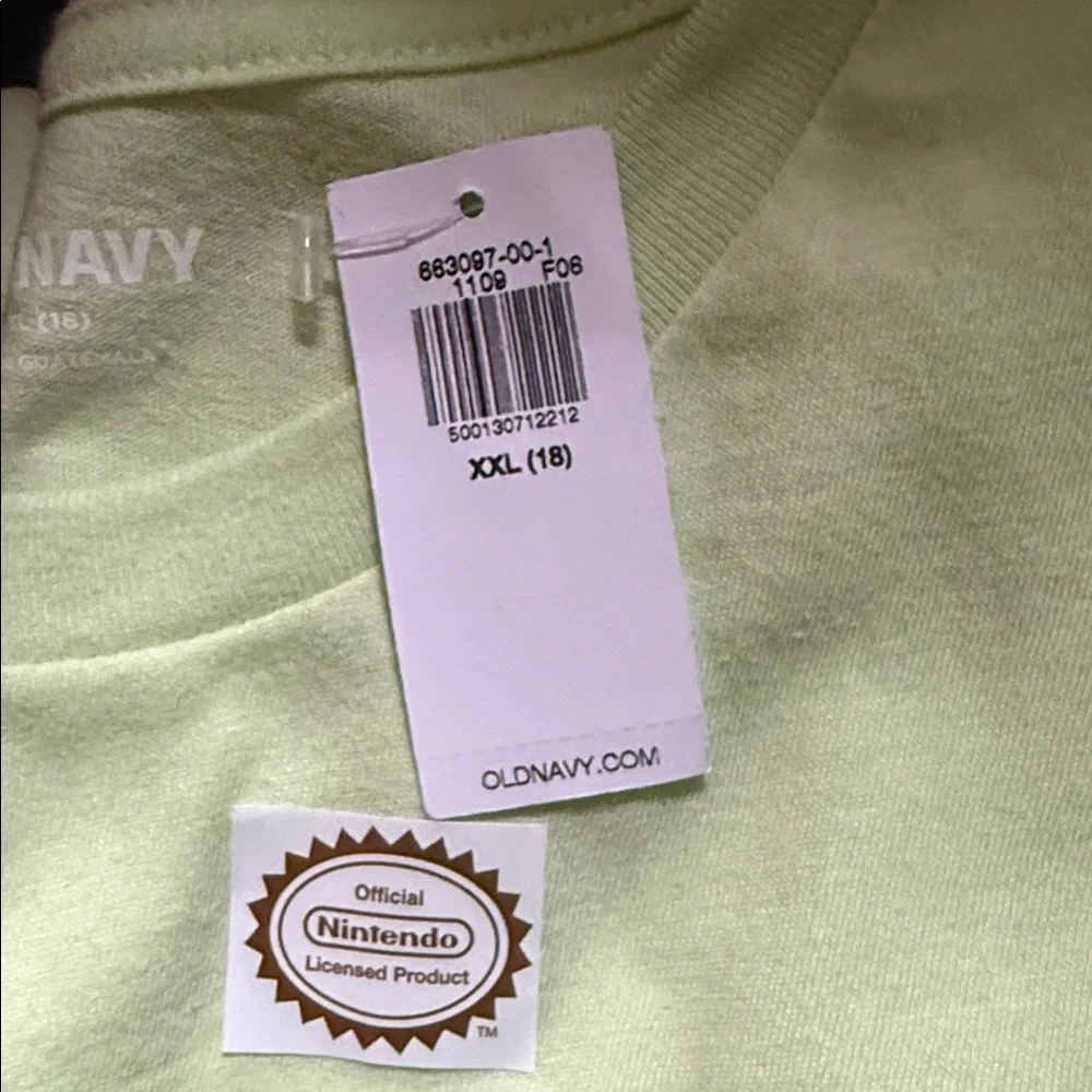 Old Navy Light Green Yoshi Graphic Tee